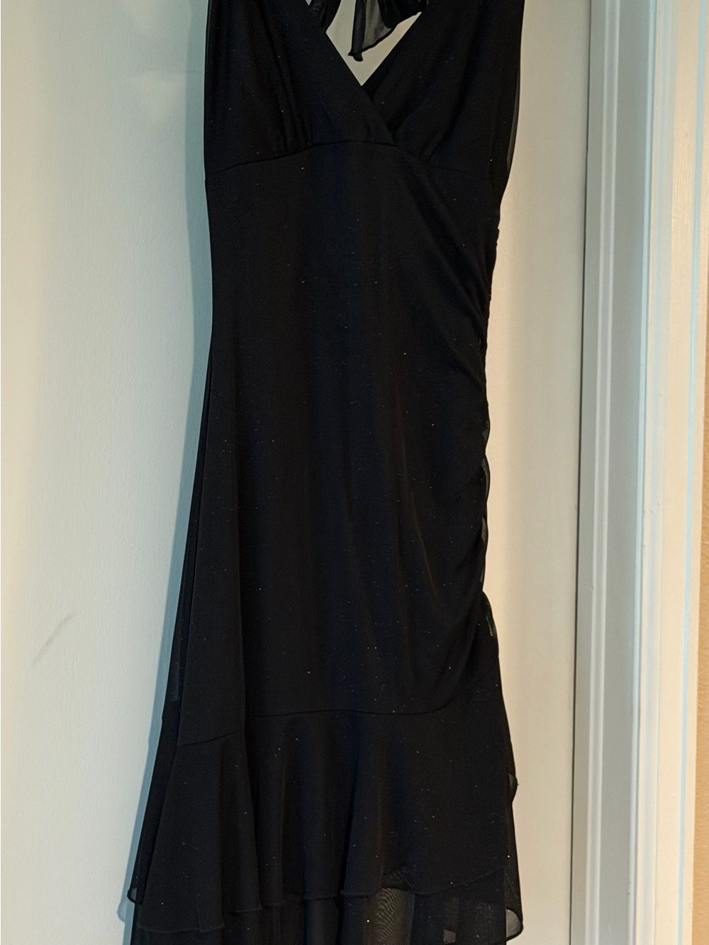 Speechless Size M Black Sparkle Formal Halter Dress + Purse